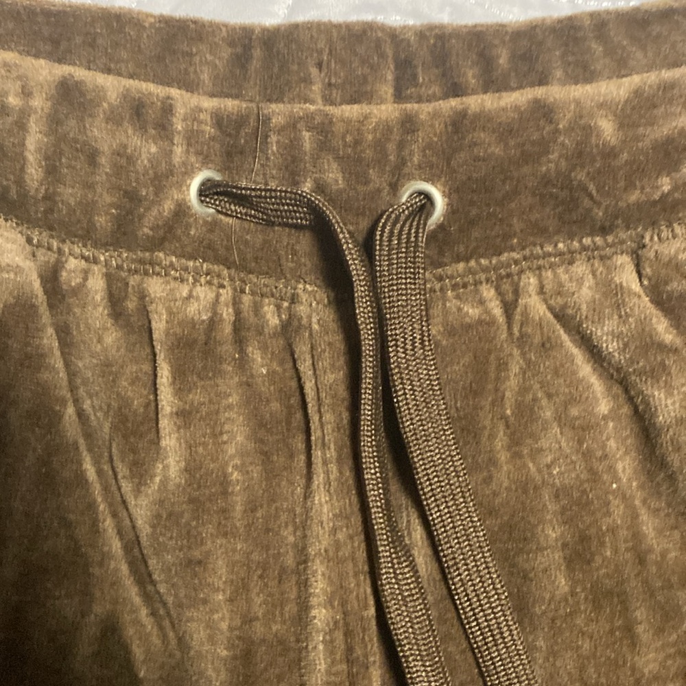 Tangerine 90’s Vintage brown velour lounge pants size PM super soft and cozy - Picture 5 of 5